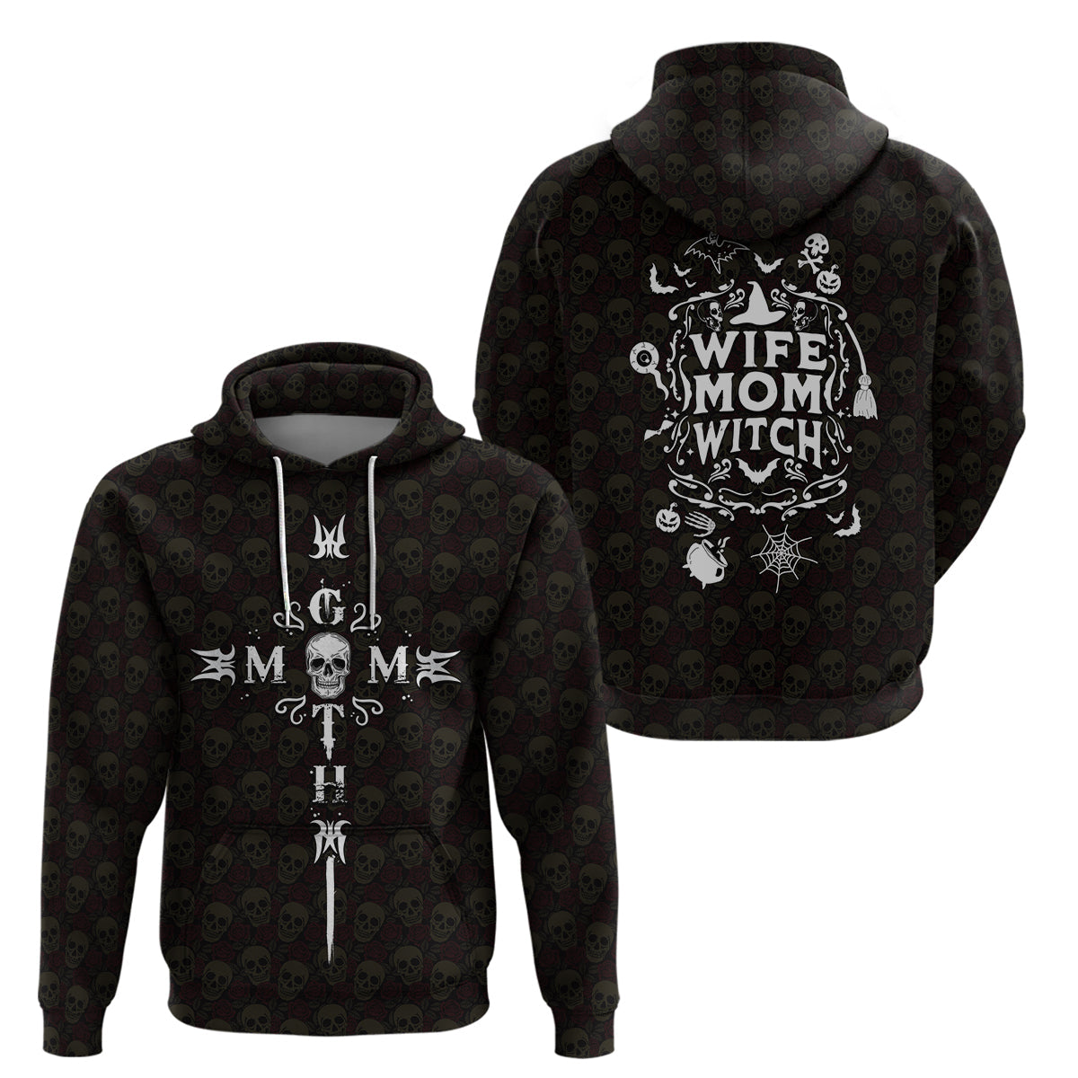 mothers-day-goth-mom-rose-skull-style-hoodie