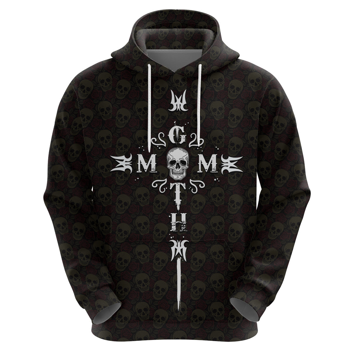 mothers-day-goth-mom-rose-skull-style-hoodie