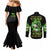 9 Of 10 Voices In My Head Fire Skull Couples Matching Mermaid Dress and Long Sleeve Button Shirt TS04 - The Mazicc - S - S - Multicolor