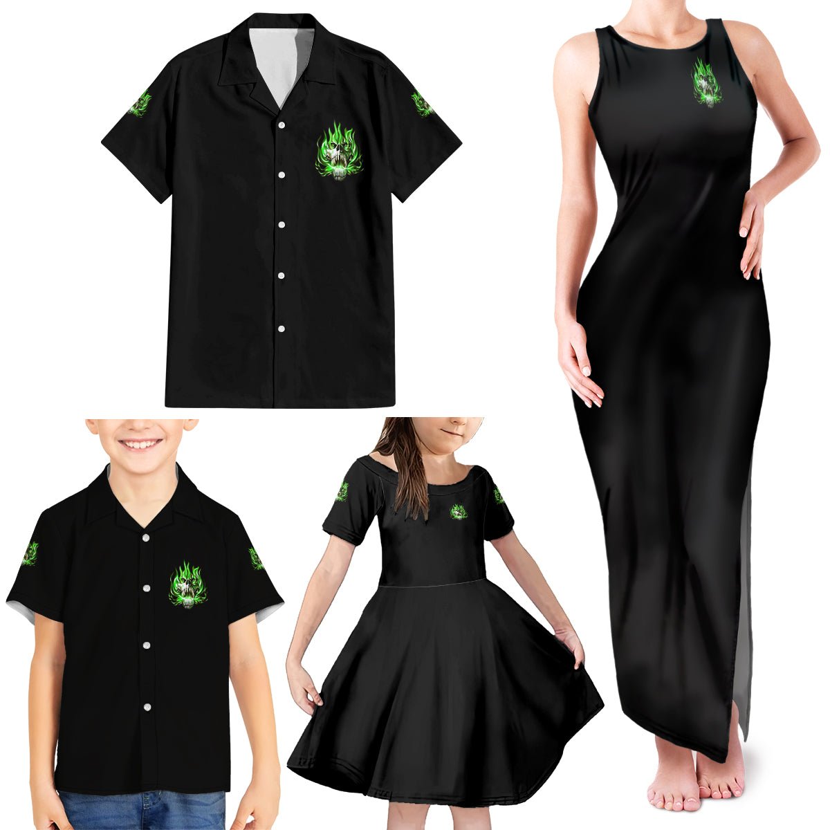 9 Of 10 Voices In My Head Fire Skull Family Matching Tank Maxi Dress and Hawaiian Shirt TS04 - The Mazicc - Dad's Shirt - Short Sleeve - S - Multicolor