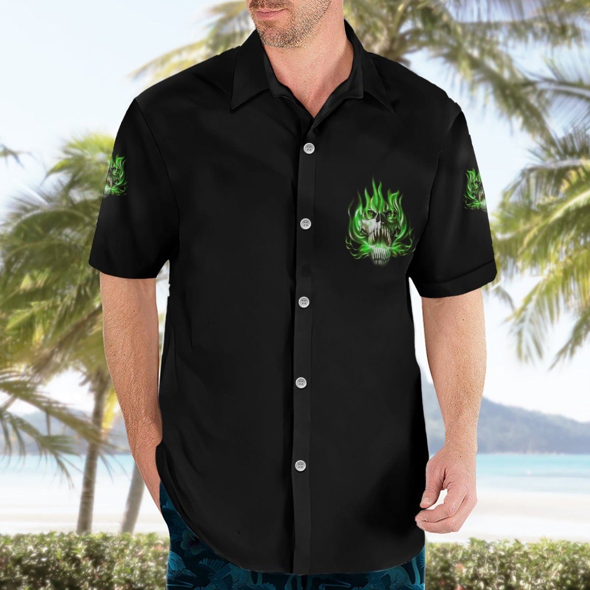 9 Of 10 Voices In My Head Fire Skull Hawaiian Shirt TS04 - The Mazicc - Adult - S - Multicolor