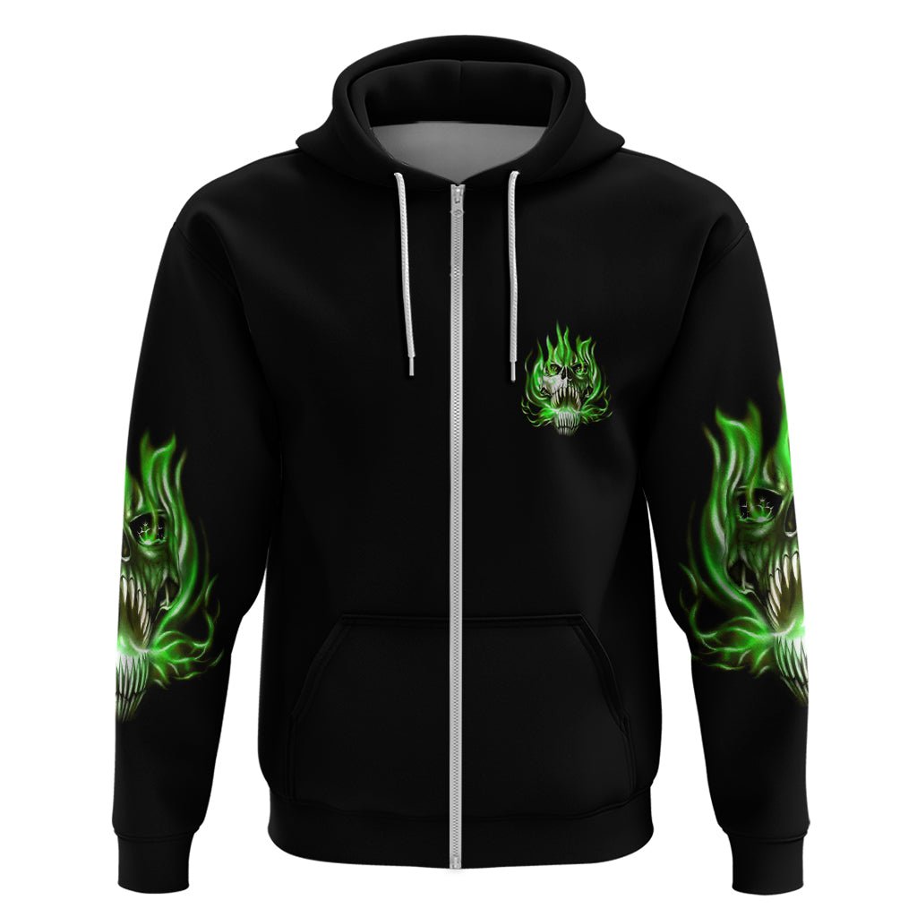 9 Of 10 Voices In My Head Fire Skull Hoodie TS04 - The Mazicc - Zip Hoodie - S - Multicolor
