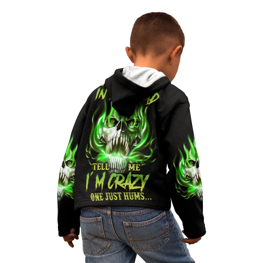 9 Of 10 Voices In My Head Fire Skull Kid Hoodie TS04 - The Mazicc - Zip Hoodie - Toddler 2T - Multicolor