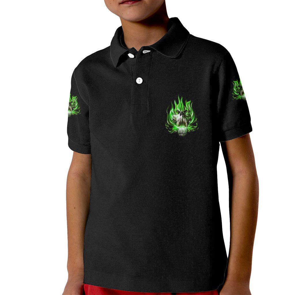 9 Of 10 Voices In My Head Fire Skull Kid Polo Shirt TS04 - The Mazicc - Kid - Toddler 2T - Multicolor