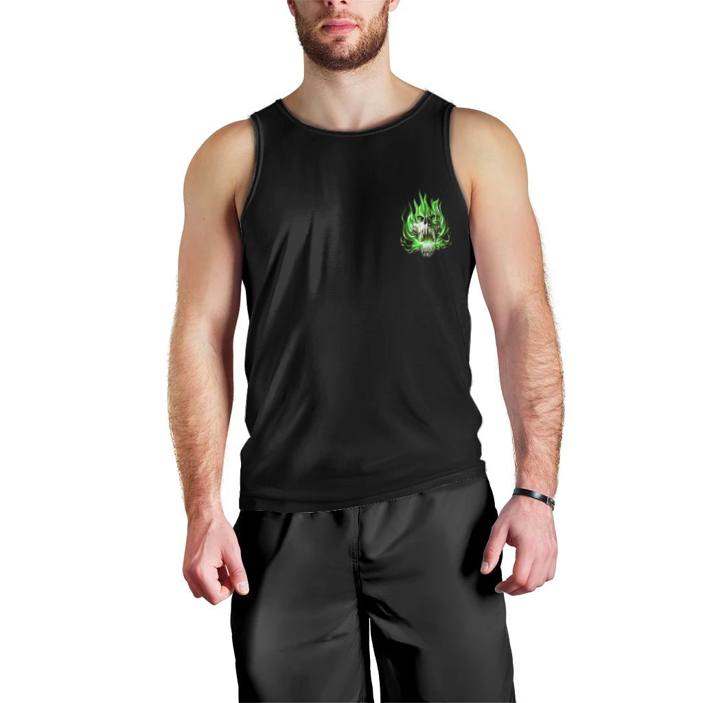 9 Of 10 Voices In My Head Fire Skull Men Tank Top TS04 - The Mazicc - XS - Multicolor -