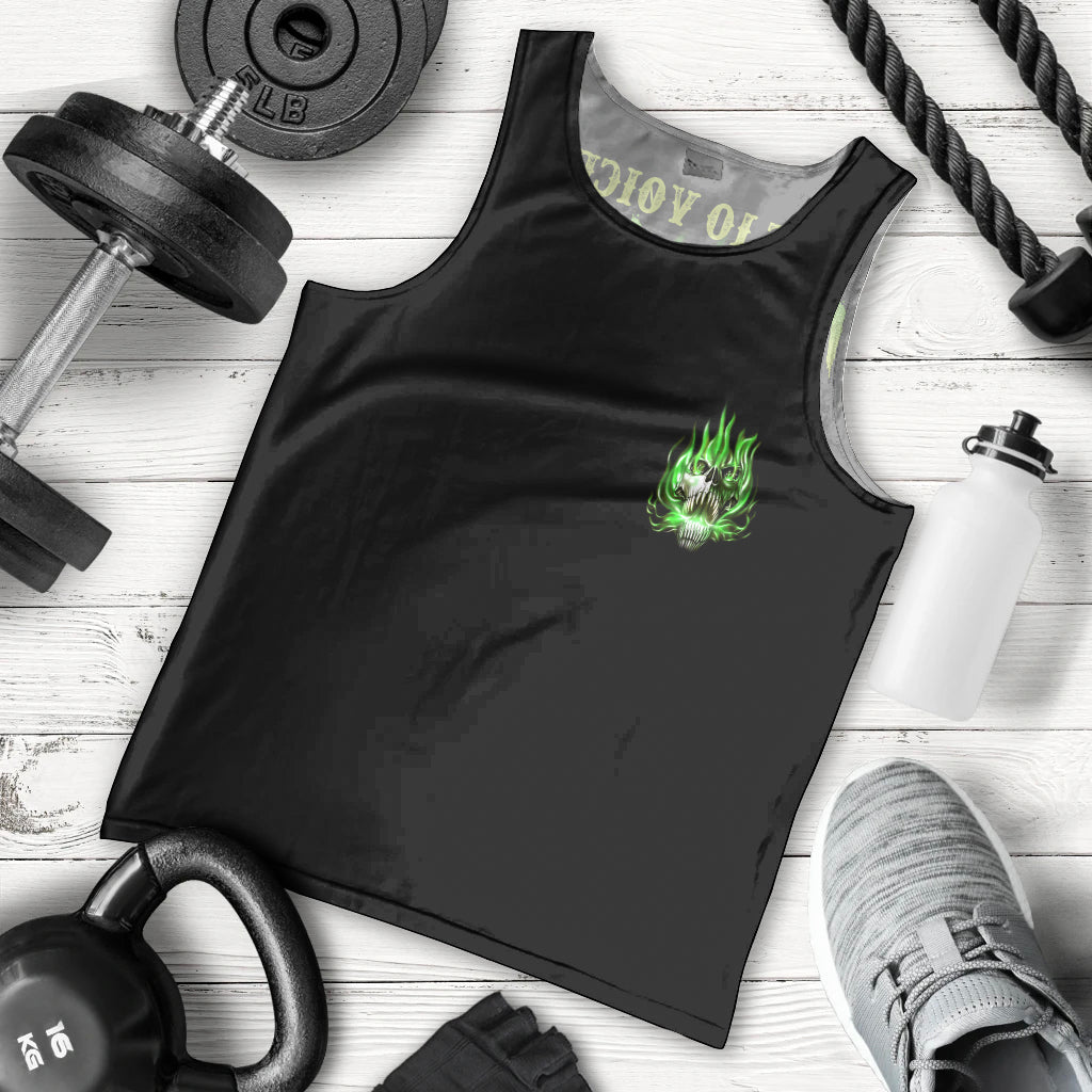 9 Of 10 Voices In My Head Fire Skull Men Tank Top TS04 - The Mazicc - XS - Multicolor -