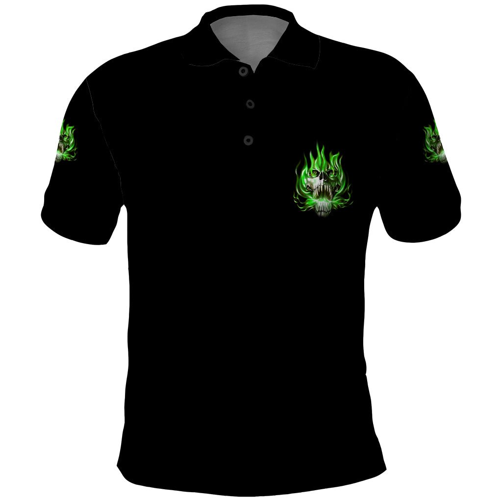 9 Of 10 Voices In My Head Fire Skull Polo Shirt TS04 - The Mazicc - Adult - S - Multicolor