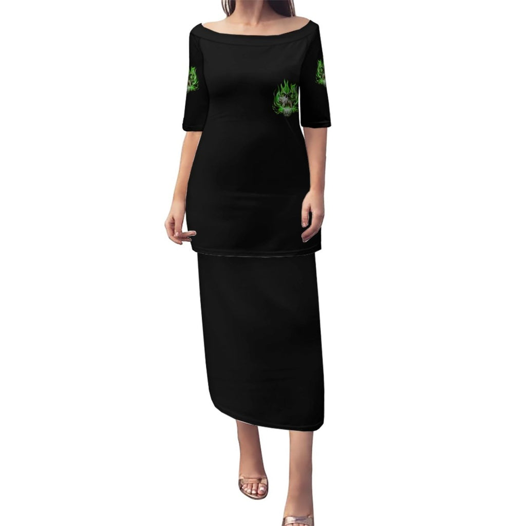 9 Of 10 Voices In My Head Fire Skull Puletasi TS04 - The Mazicc - Long Dress - S - Multicolor