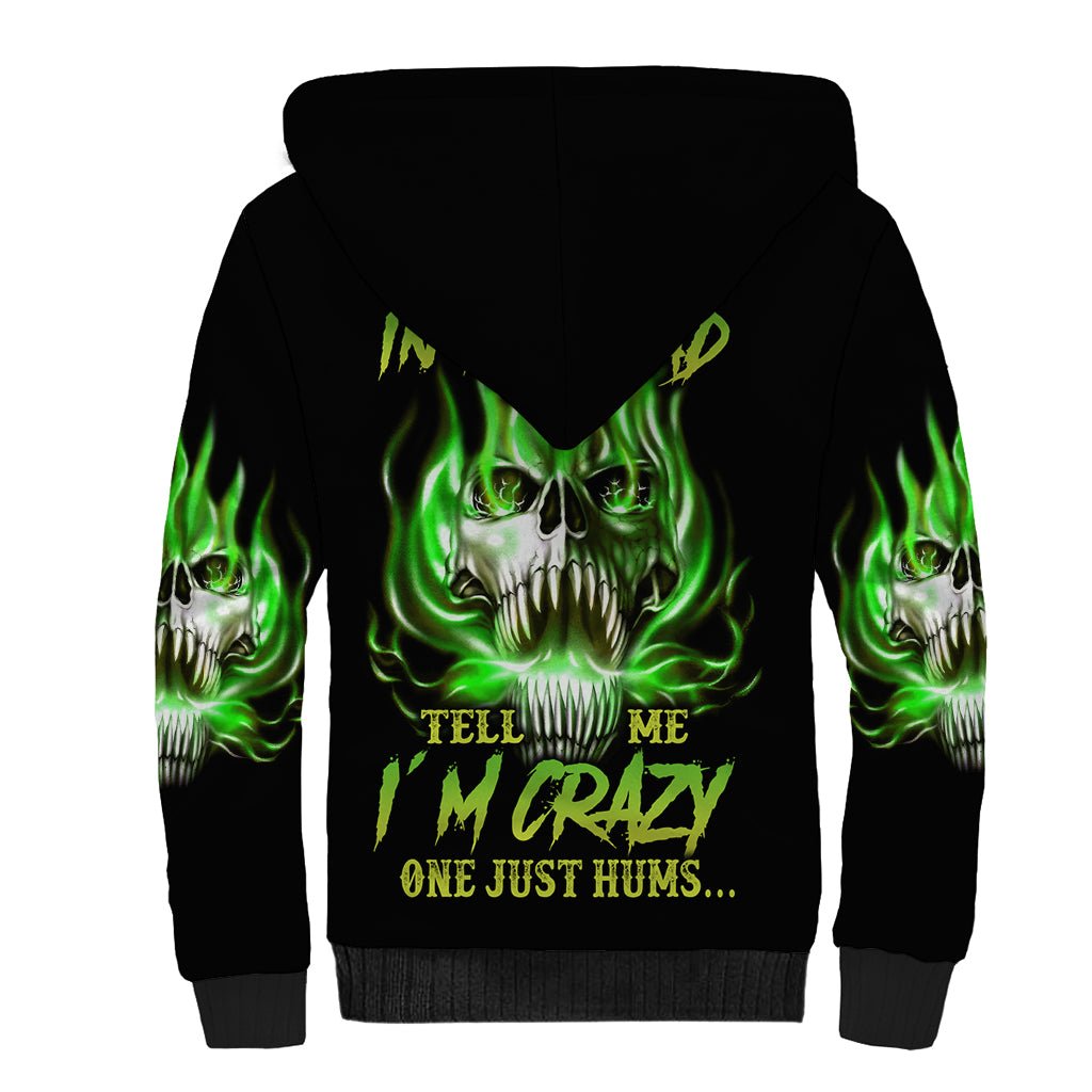 9 Of 10 Voices In My Head Fire Skull Sherpa Hoodie TS04 - The Mazicc - Unisex - S - Multicolor
