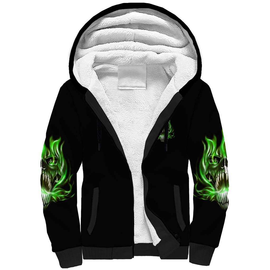 9 Of 10 Voices In My Head Fire Skull Sherpa Hoodie TS04 - The Mazicc - Unisex - S - Multicolor
