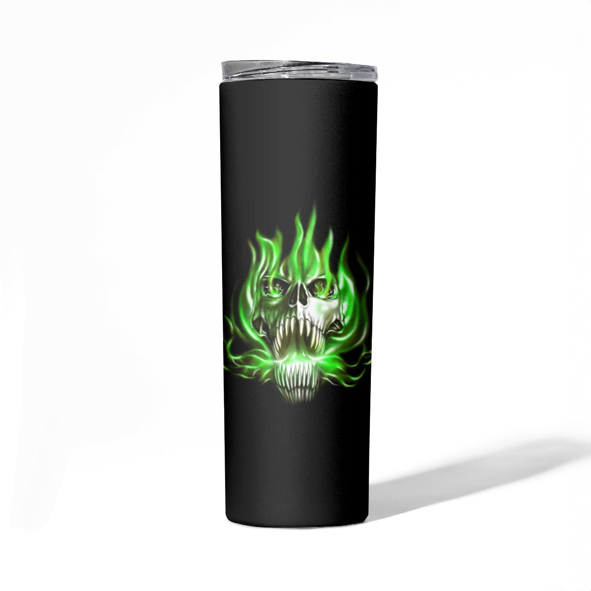 9 Of 10 Voices In My Head Fire Skull Skinny Tumbler TS04 - The Mazicc - 20oz - Multicolor -