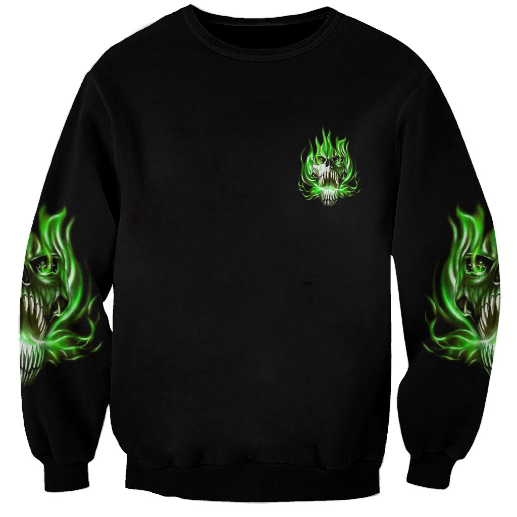9 Of 10 Voices In My Head Fire Skull Sweatshirt TS04 - The Mazicc - Unisex - S - Multicolor