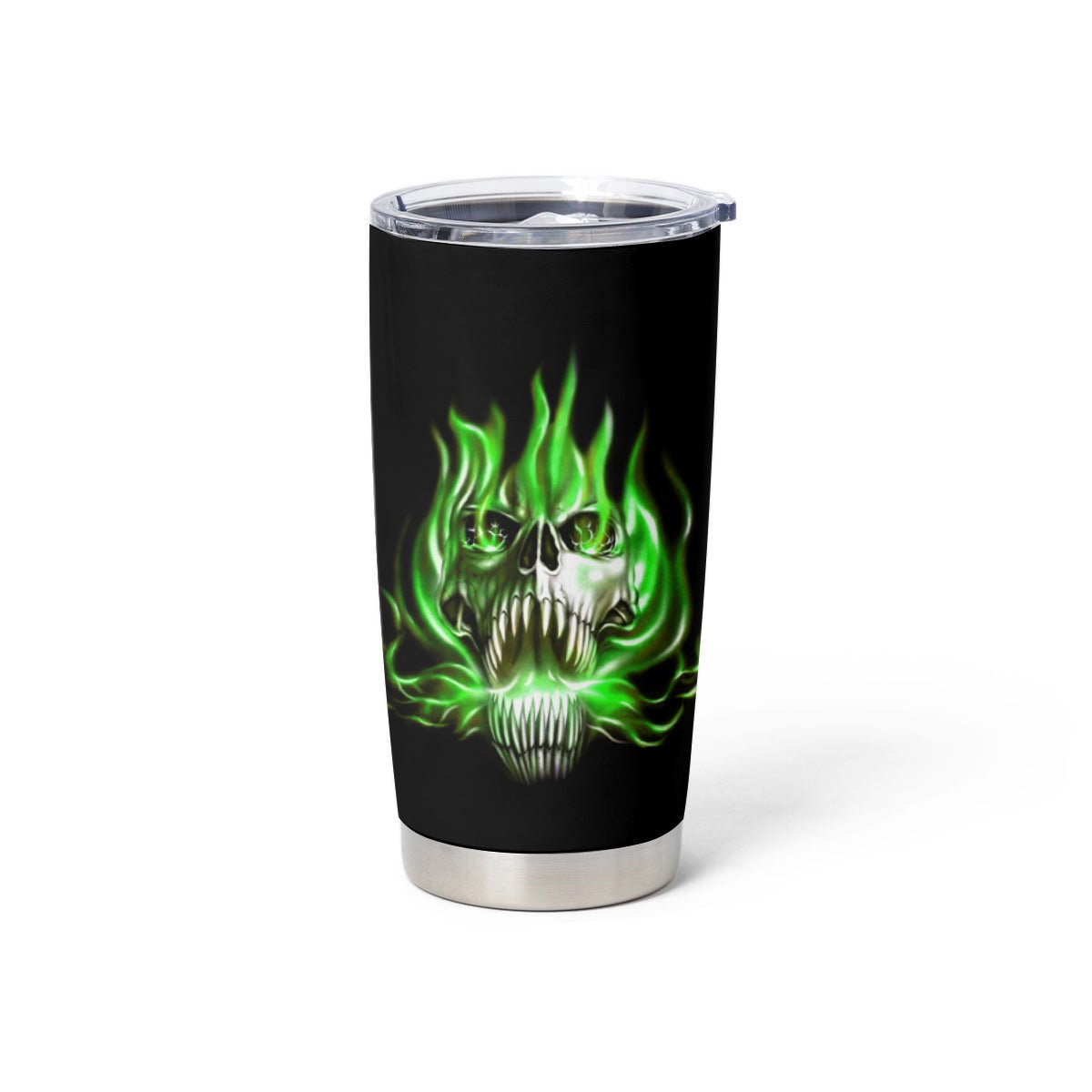 9 Of 10 Voices In My Head Fire Skull Tumbler Cup TS04 - The Mazicc - 20oz - Multicolor -