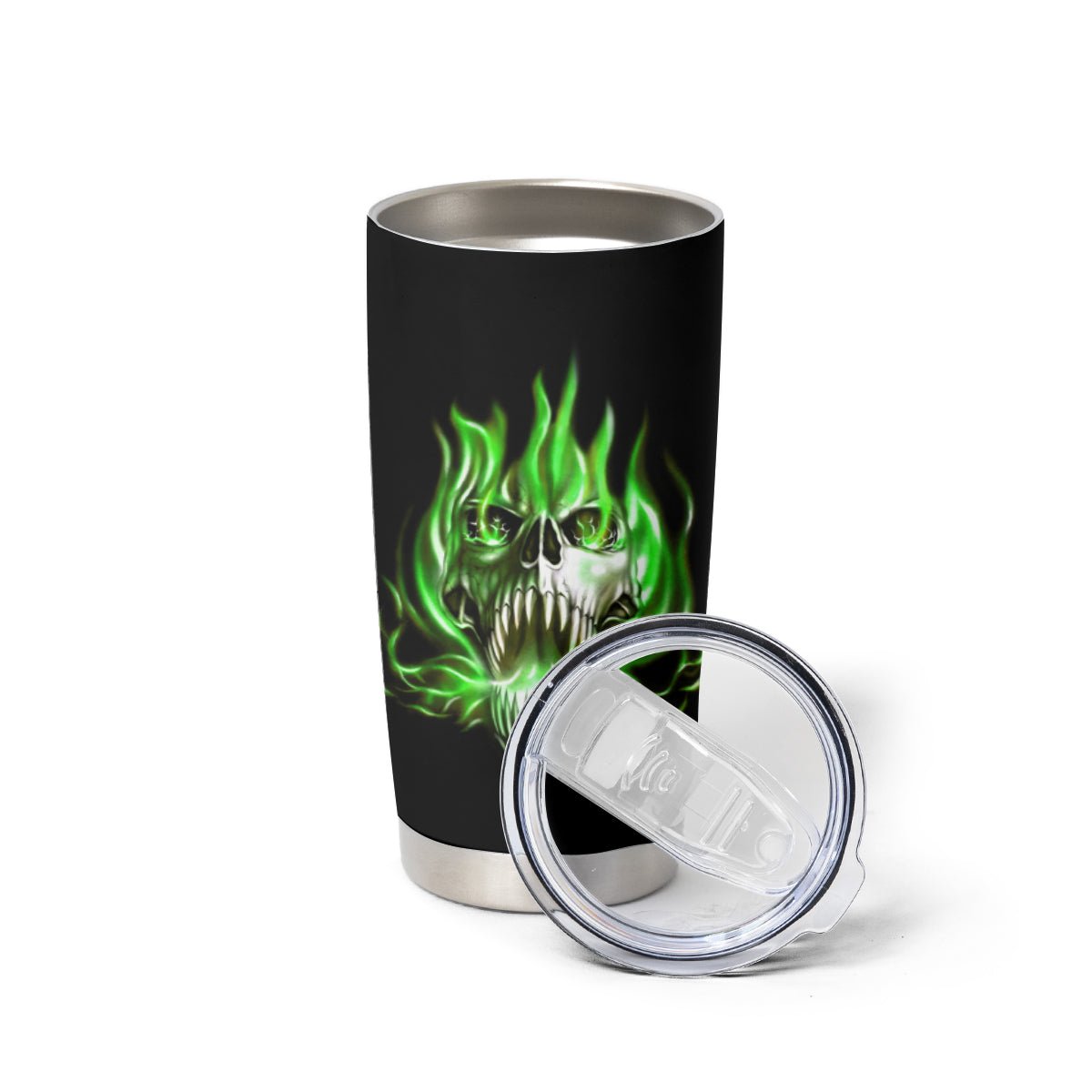 9 Of 10 Voices In My Head Fire Skull Tumbler Cup TS04 - The Mazicc - 20oz - Multicolor -