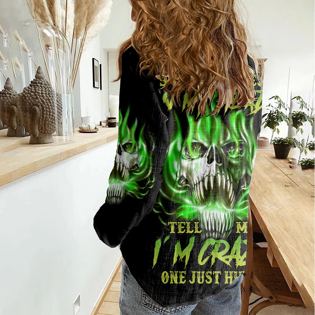 9 Of 10 Voices In My Head Fire Skull Women Casual Shirt TS04 - The Mazicc - Female - S - Multicolor