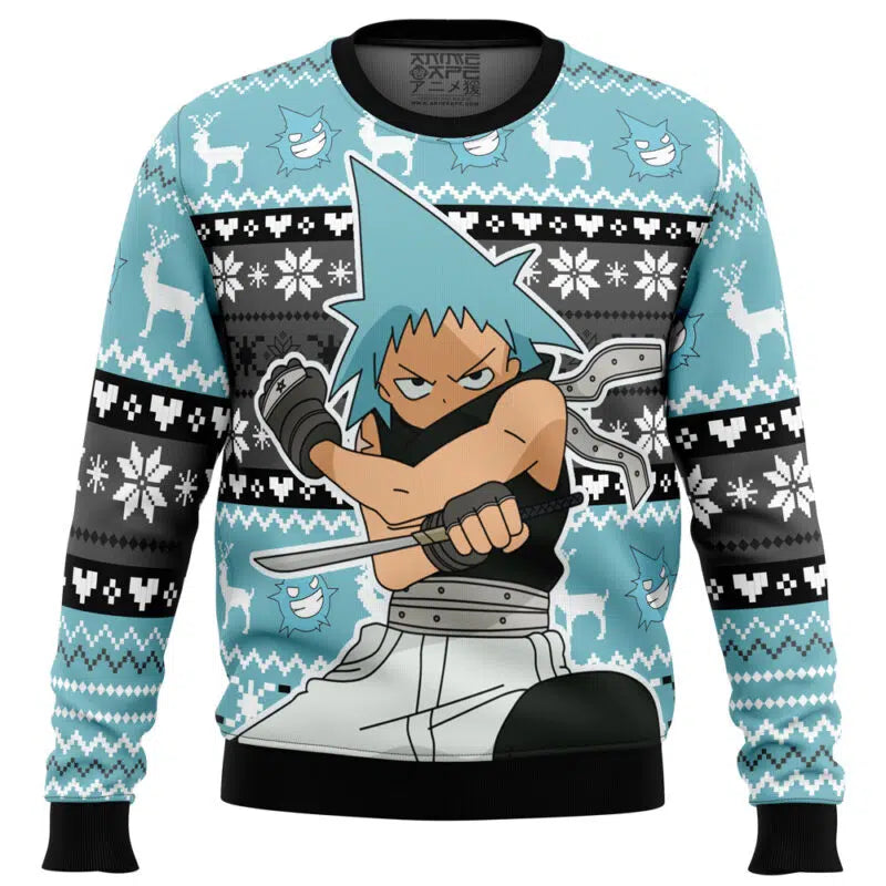 Christmas  Black Star Soul Eater Ugly Christmas Sweater