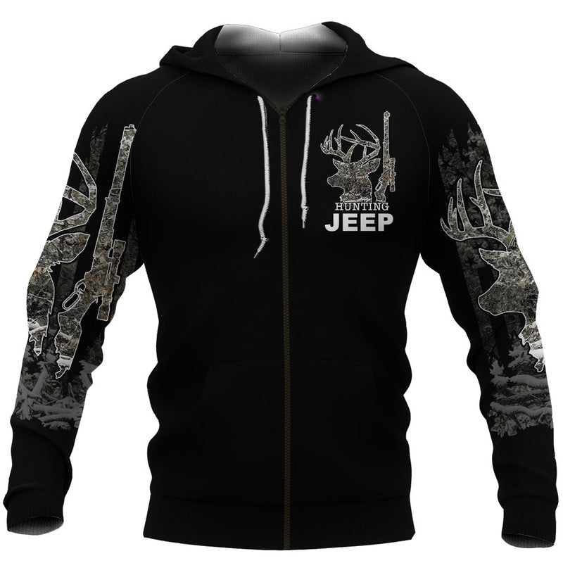 hunting-jeep-wrangler-hoodie-deer-hunter-no1