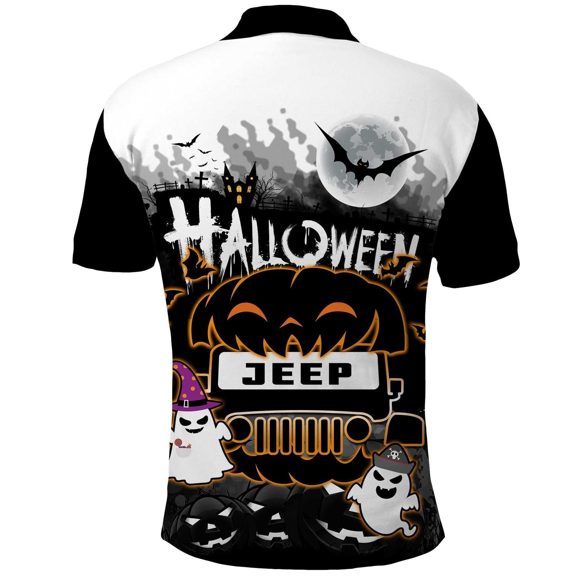 jeep-1941-polo-shirt-halloween-pumpkin-ghost