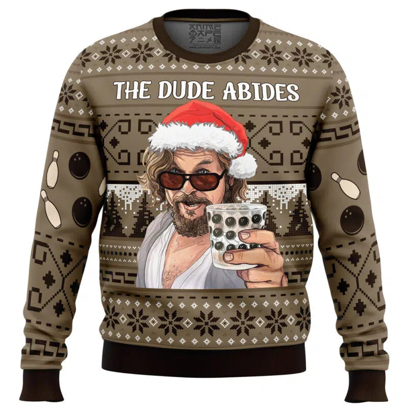 The Dude Abides The Big Lebowski Ugly Christmas Sweater