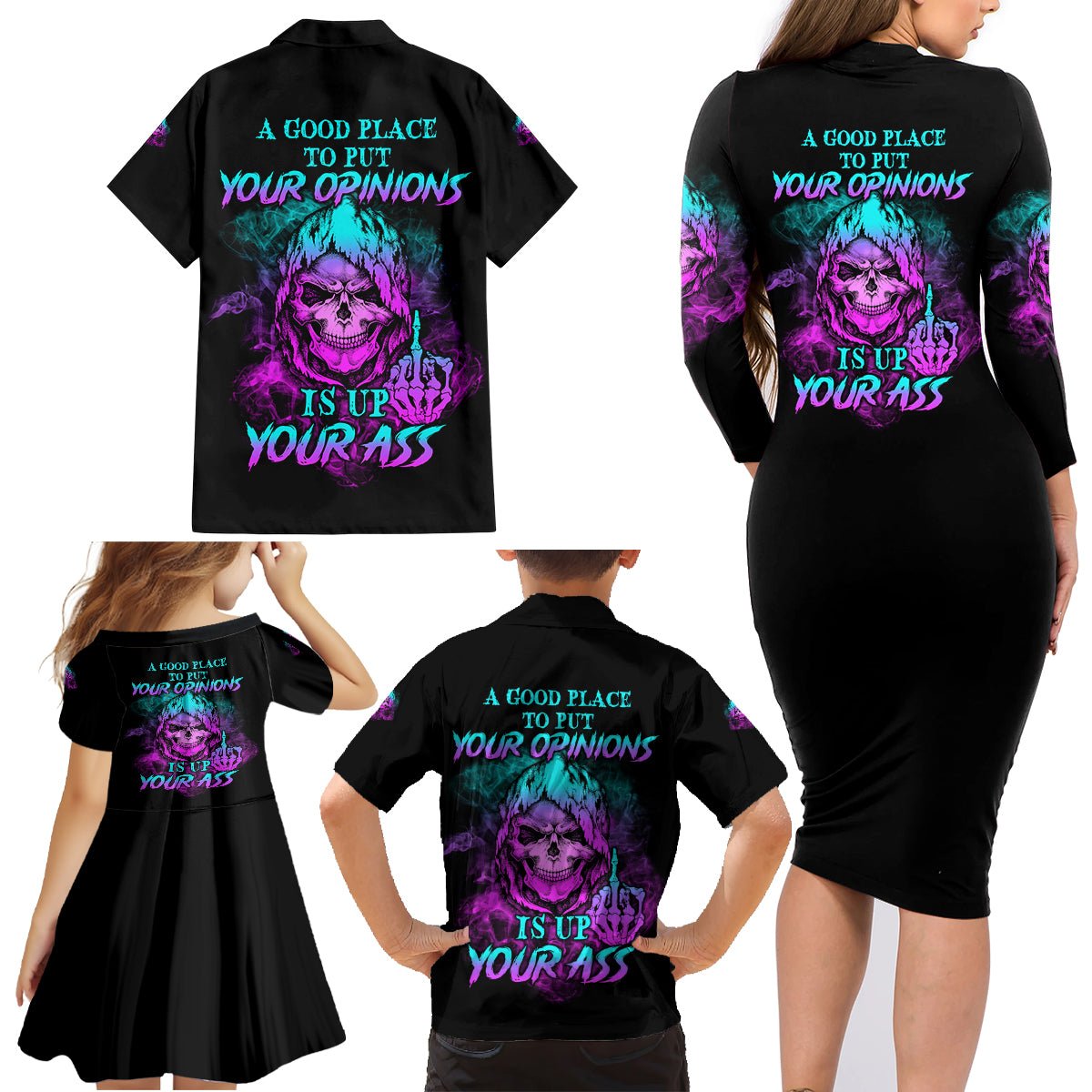 A Good Place To Put Your Opinions Family Matching Long Sleeve Bodycon Dress and Hawaiian Shirt TS04 - The Mazicc - Dad's Shirt - Short Sleeve - S - Multicolor
