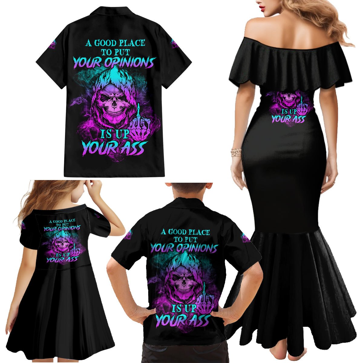 A Good Place To Put Your Opinions Family Matching Mermaid Dress and Hawaiian Shirt TS04 - The Mazicc - Dad's Shirt - Short Sleeve - S - Multicolor