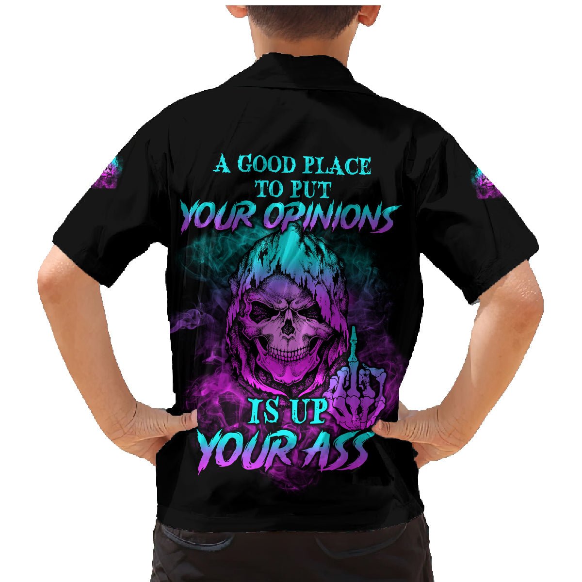 A Good Place To Put Your Opinions Family Matching Mermaid Dress and Hawaiian Shirt TS04 - The Mazicc - Son's Shirt - 2 - Multicolor