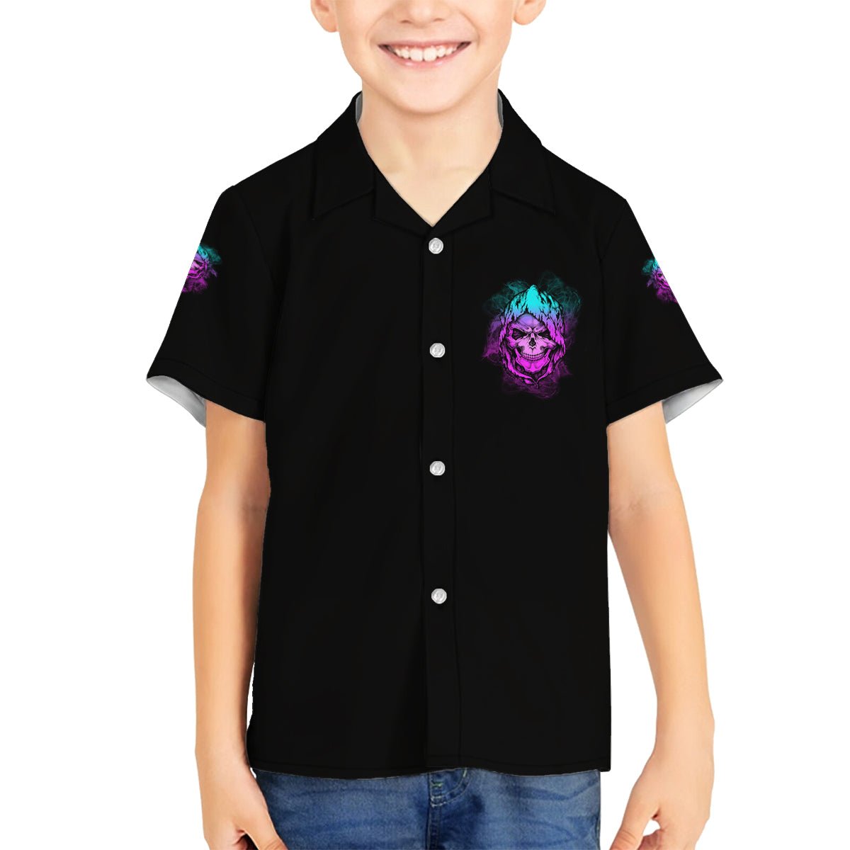 A Good Place To Put Your Opinions Family Matching Off Shoulder Short Dress and Hawaiian Shirt TS04 - The Mazicc - Son's Shirt - 2 - Multicolor