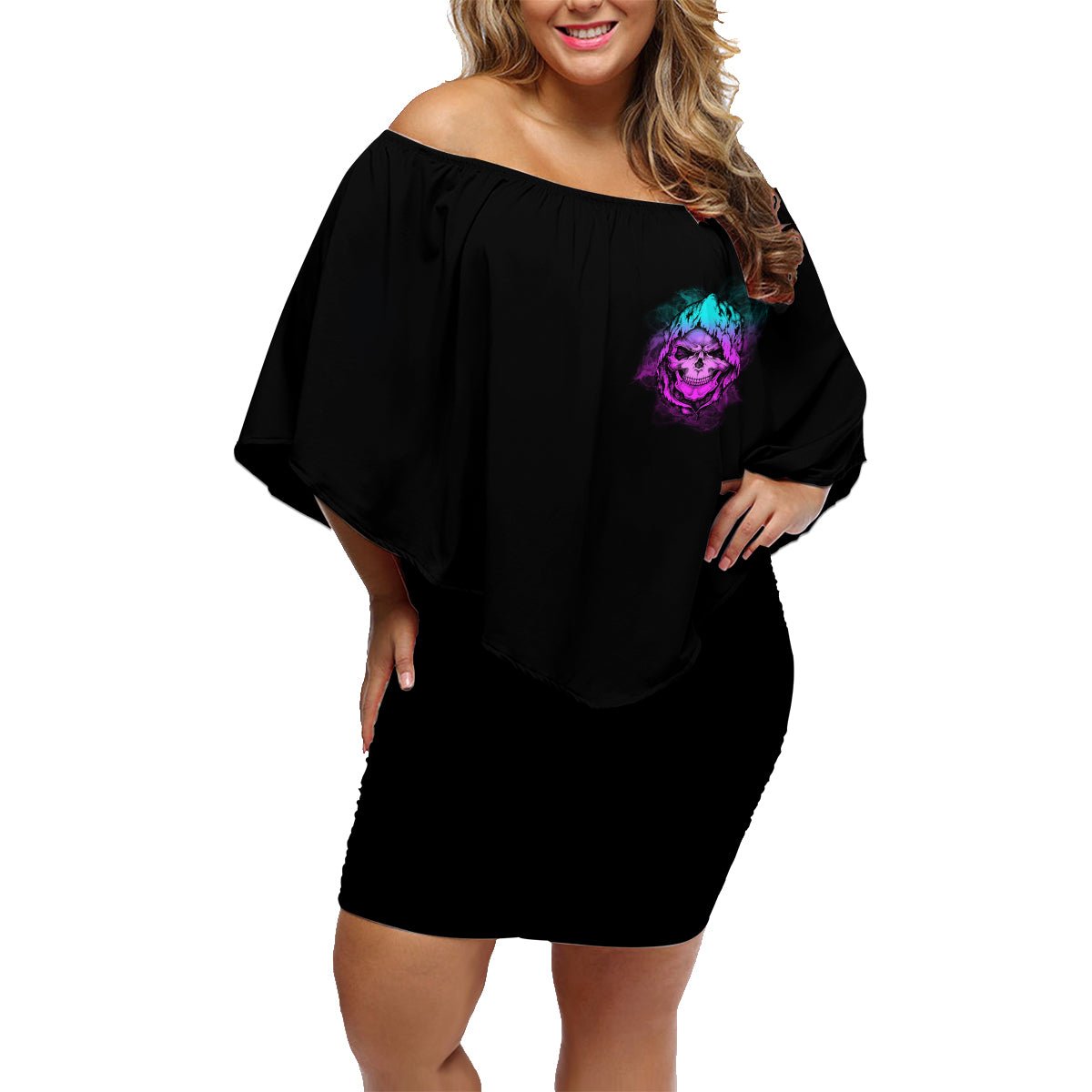 A Good Place To Put Your Opinions Family Matching Off Shoulder Short Dress and Hawaiian Shirt TS04 - The Mazicc - Mom's Dress - S - Multicolor
