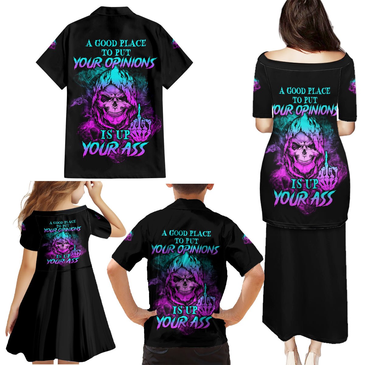 A Good Place To Put Your Opinions Family Matching Puletasi Dress and Hawaiian Shirt TS04 - The Mazicc - Dad's Shirt - Short Sleeve - S - Multicolor