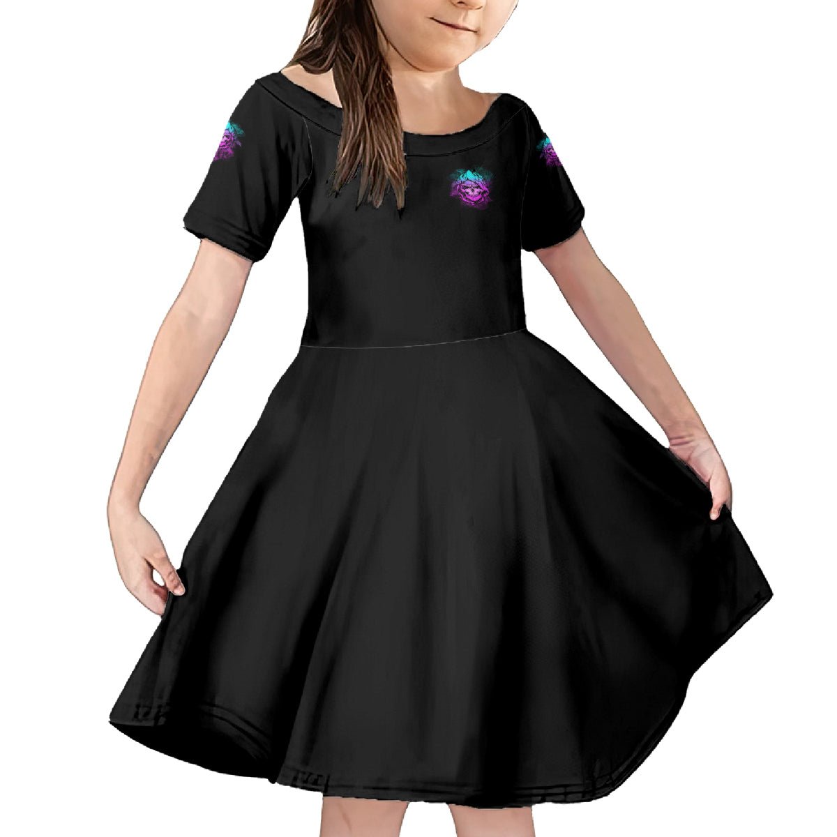 A Good Place To Put Your Opinions Family Matching Summer Maxi Dress and Hawaiian Shirt TS04 - The Mazicc - Daughter's Dress - 4 - Multicolor