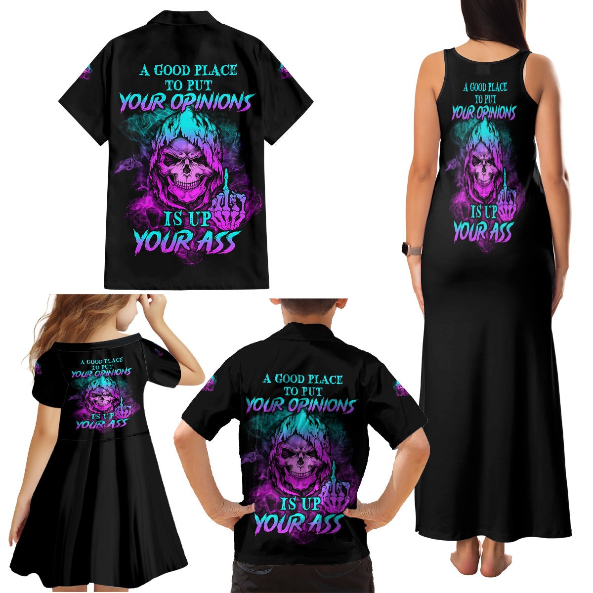 A Good Place To Put Your Opinions Family Matching Tank Maxi Dress and Hawaiian Shirt TS04 - The Mazicc - Dad's Shirt - Short Sleeve - S - Multicolor