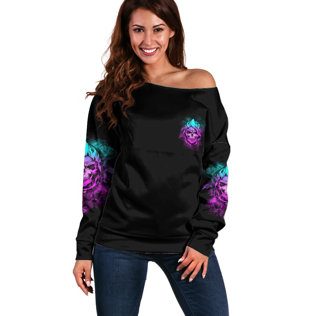 A Good Place To Put Your Opinions Off Shoulder Sweater TS04 - The Mazicc - Women - 2XS - Multicolor