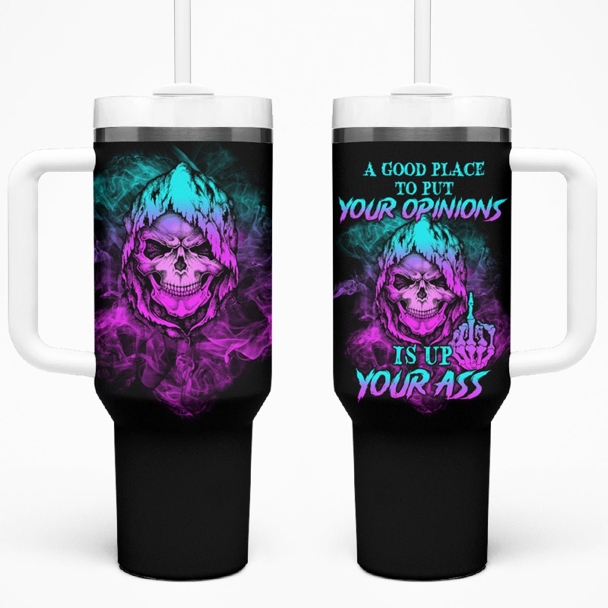 A Good Place To Put Your Opinions Tumbler With Handle TS04 - The Mazicc - One Size: 40 oz - Multicolor -