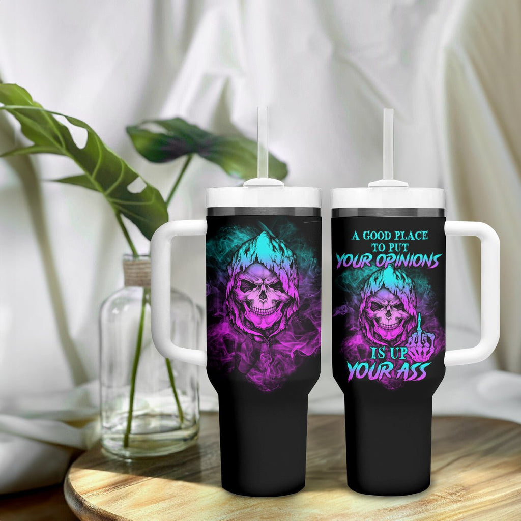 A Good Place To Put Your Opinions Tumbler With Handle TS04 - The Mazicc - One Size: 40 oz - Multicolor -