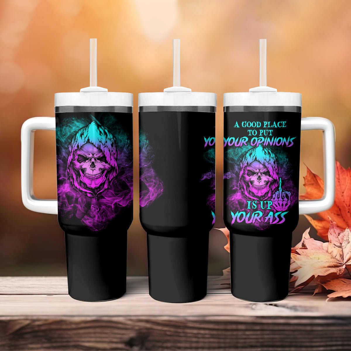 A Good Place To Put Your Opinions Tumbler With Handle TS04 - The Mazicc - One Size: 40 oz - Multicolor -