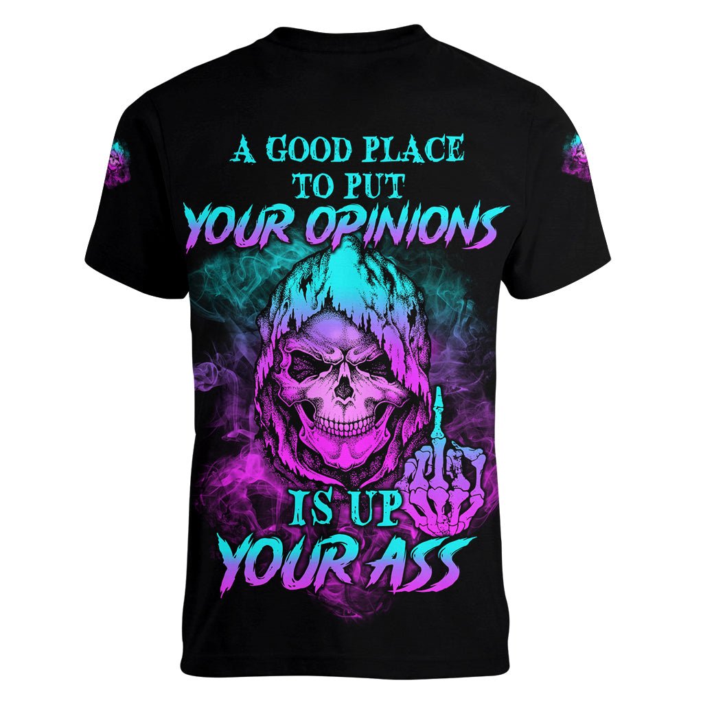 A Good Place To Put Your Opinions Women V Neck T Shirt TS04 - The Mazicc - Female - S - Multicolor