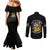 A Little Sunshine A Little Savage Skull Couples Matching Mermaid Dress and Long Sleeve Button Shirt TS04 - The Mazicc - S - S - Multicolor