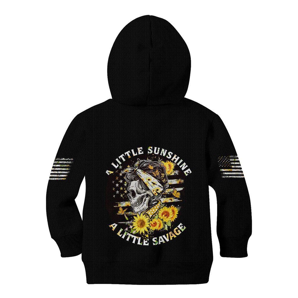A Little Sunshine A Little Savage Skull Kid Hoodie TS04 - The Mazicc - Hoodie - Toddler 2T - Multicolor