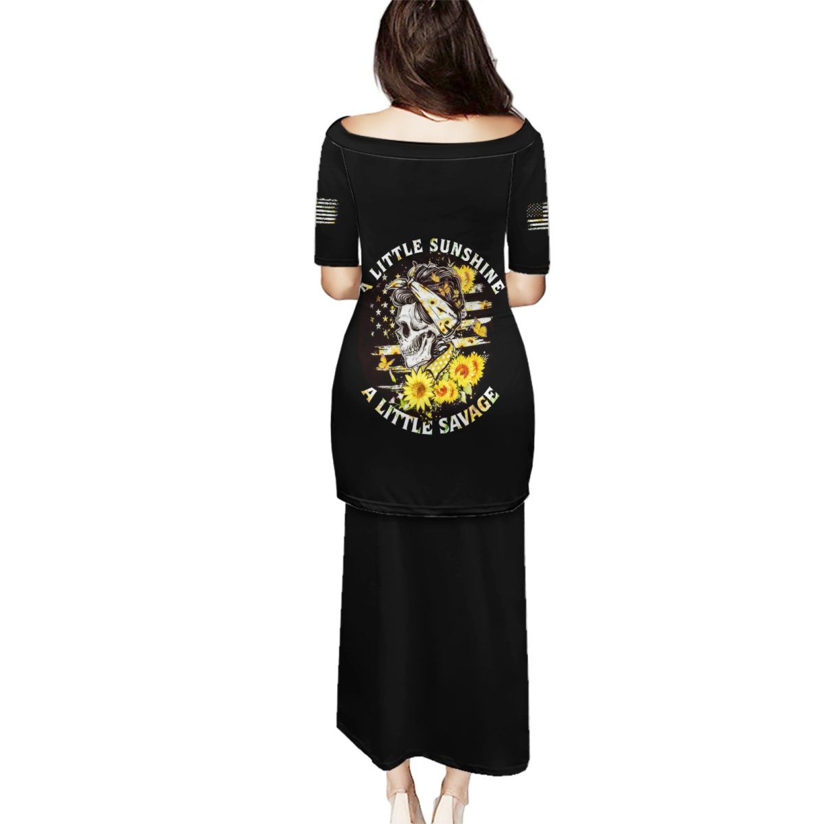 A Little Sunshine A Little Savage Skull Puletasi TS04 - The Mazicc - Long Dress - S - Multicolor
