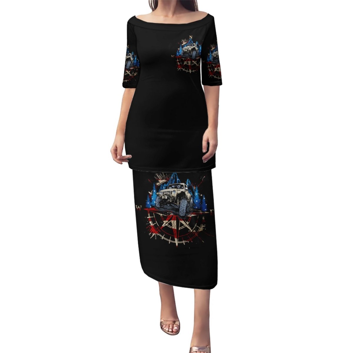 Adventure Jeep Puletasi Compass Jeep Life DT01 - The Mazicc - Long Dress - S - Black