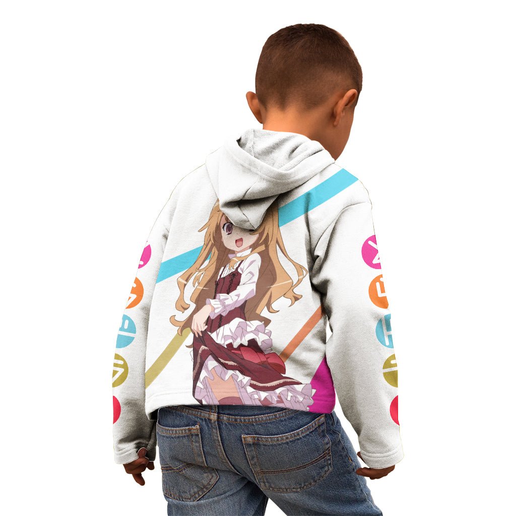 Aisaka Taiga Kid Hoodie Toradora Anime Style TS04 - The Mazicc - Zip Hoodie - Toddler 2T - White