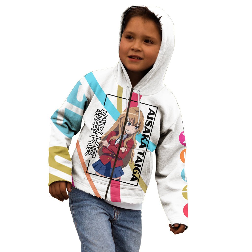 Aisaka Taiga Kid Hoodie Toradora Anime Style TS04 - The Mazicc - Zip Hoodie - Toddler 2T - White