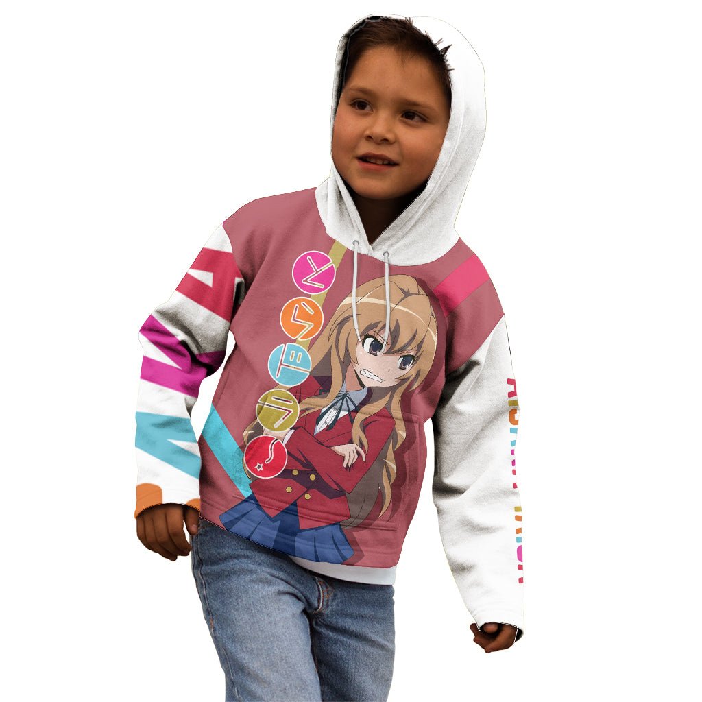 Aisaka Taiga Kid Hoodie Toradora TS04 - The Mazicc - Zip Hoodie - Toddler 2T - Red/White