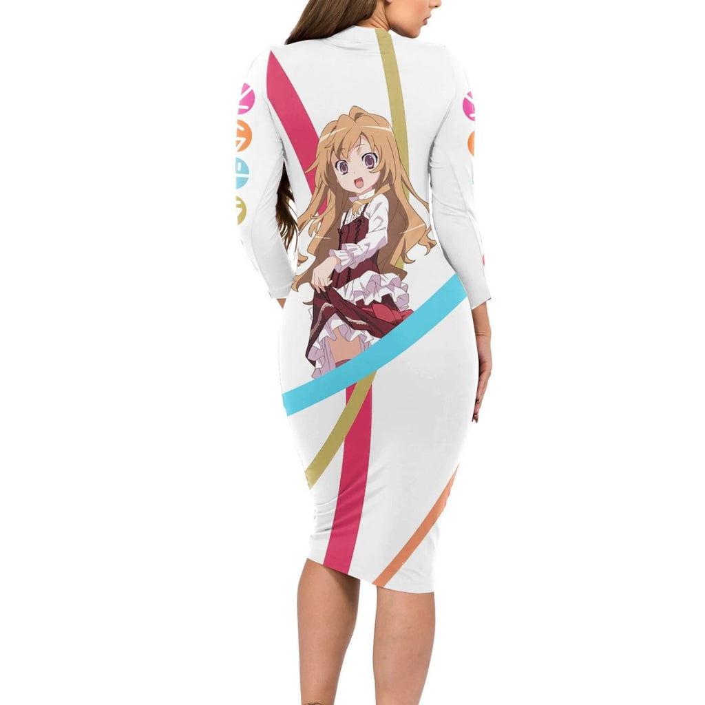 Aisaka Taiga Long Sleeve Bodycon Dress Toradora Anime Style TS04 - The Mazicc - Long Dress - S - White