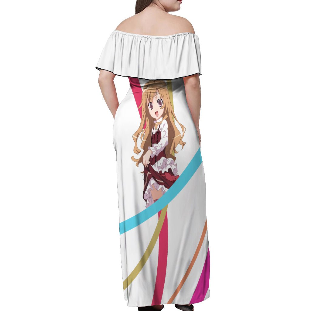 Aisaka Taiga Off Shoulder Maxi Dress Toradora Anime Style TS04 - The Mazicc - Women - S - White