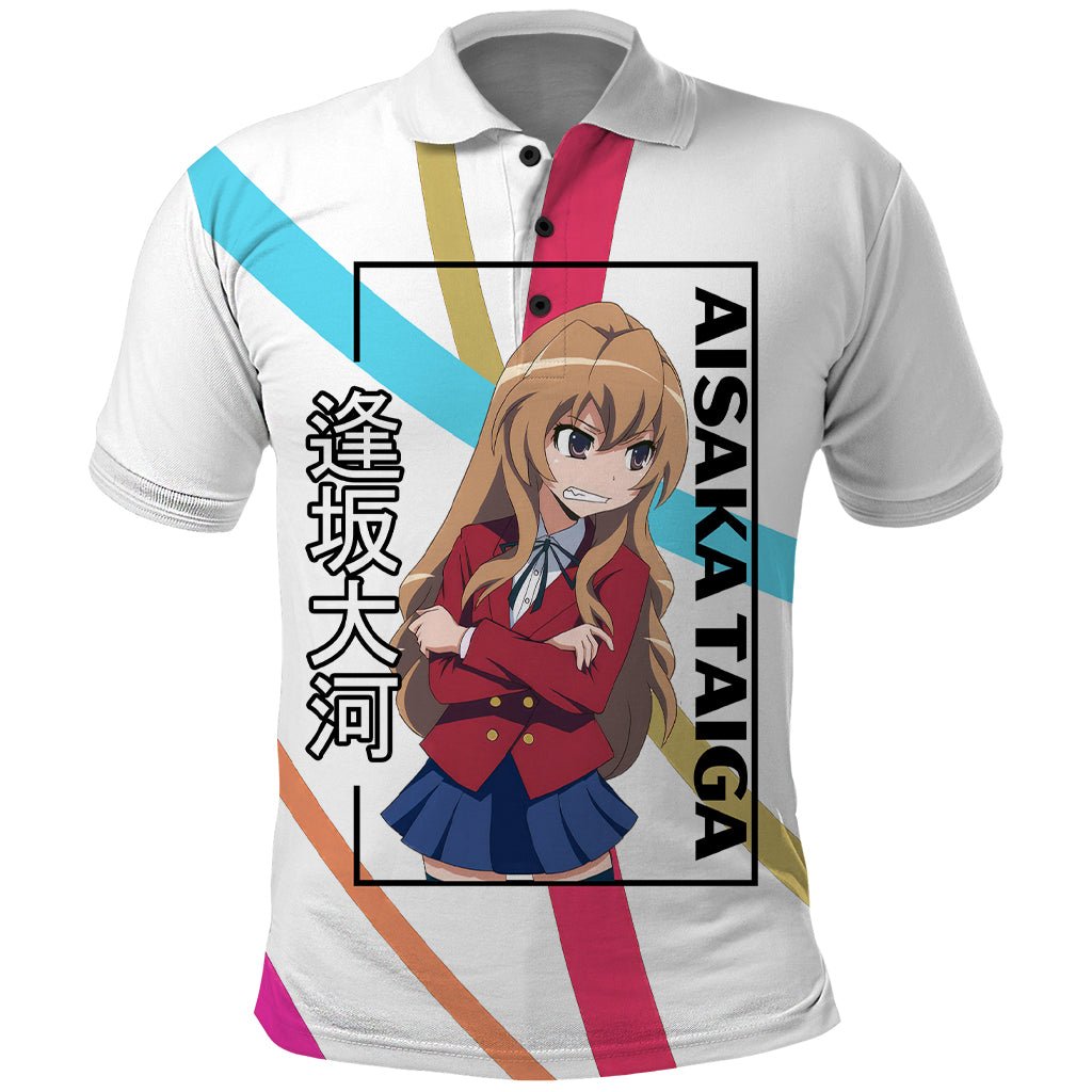 Aisaka Taiga Polo Shirt Toradora Anime Style TS04 - The Mazicc - Adult - S - White