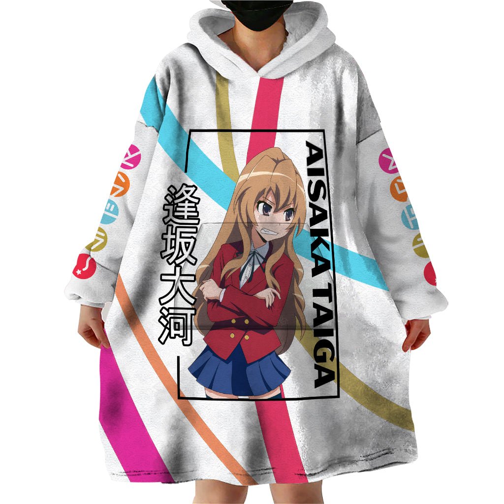 Aisaka Taiga Wearable Blanket Hoodie Toradora Anime Style TS04 - The Mazicc - Adult - One Size - White