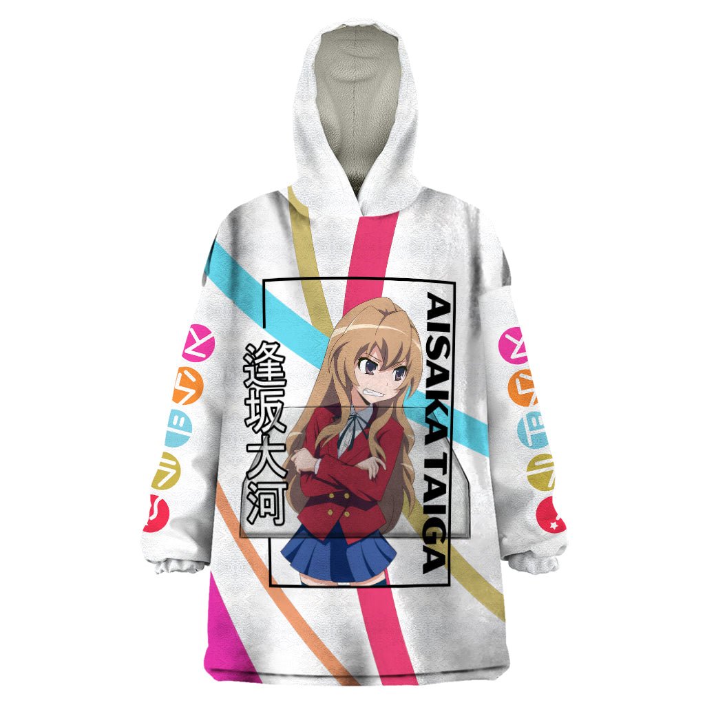 Aisaka Taiga Wearable Blanket Hoodie Toradora Anime Style TS04 - The Mazicc - Adult - One Size - White