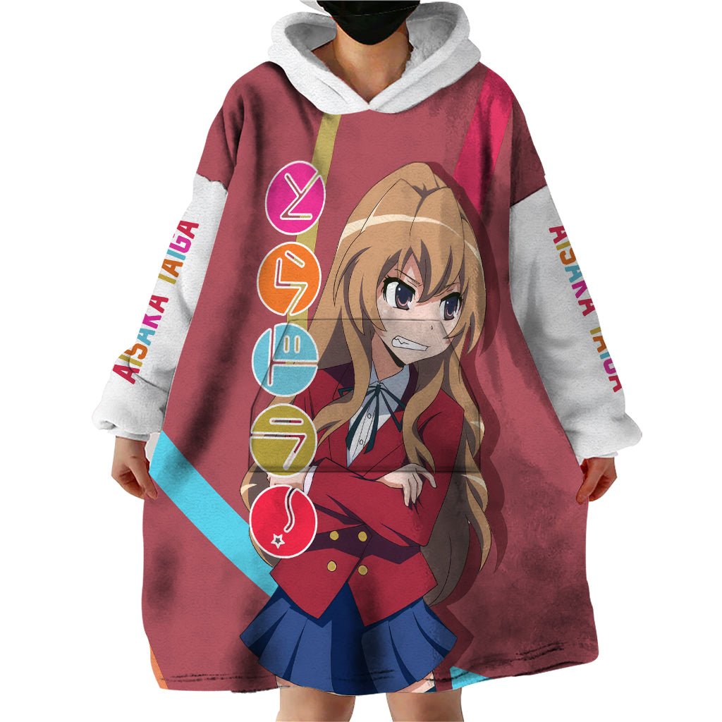 Aisaka Taiga Wearable Blanket Hoodie Toradora TS04 - The Mazicc - Adult - One Size - Red/White