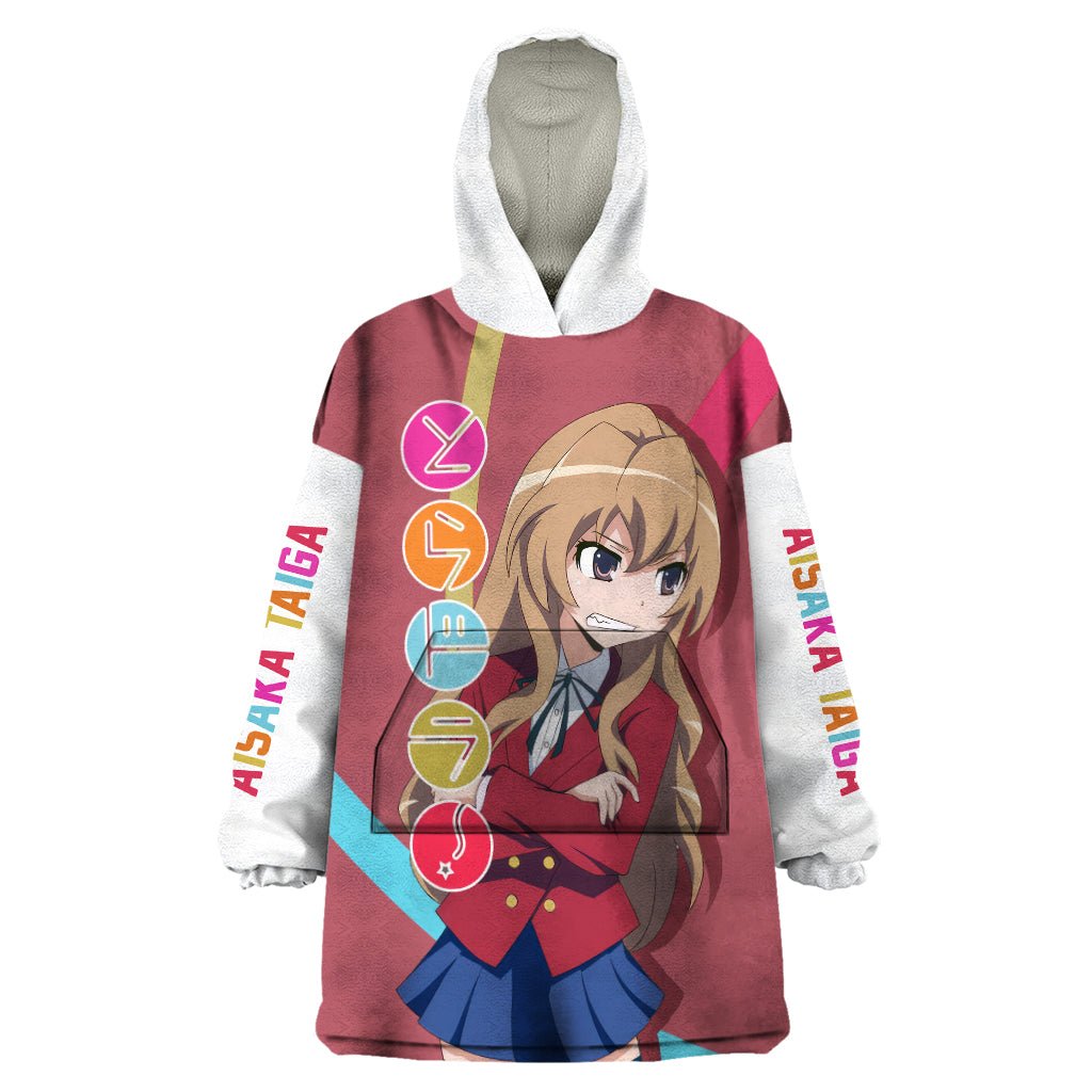 Aisaka Taiga Wearable Blanket Hoodie Toradora TS04 - The Mazicc - Adult - One Size - Red/White